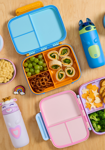 Benni Kids Bento Box with Optional Insulated Food Jar, Ice Pack and Charms