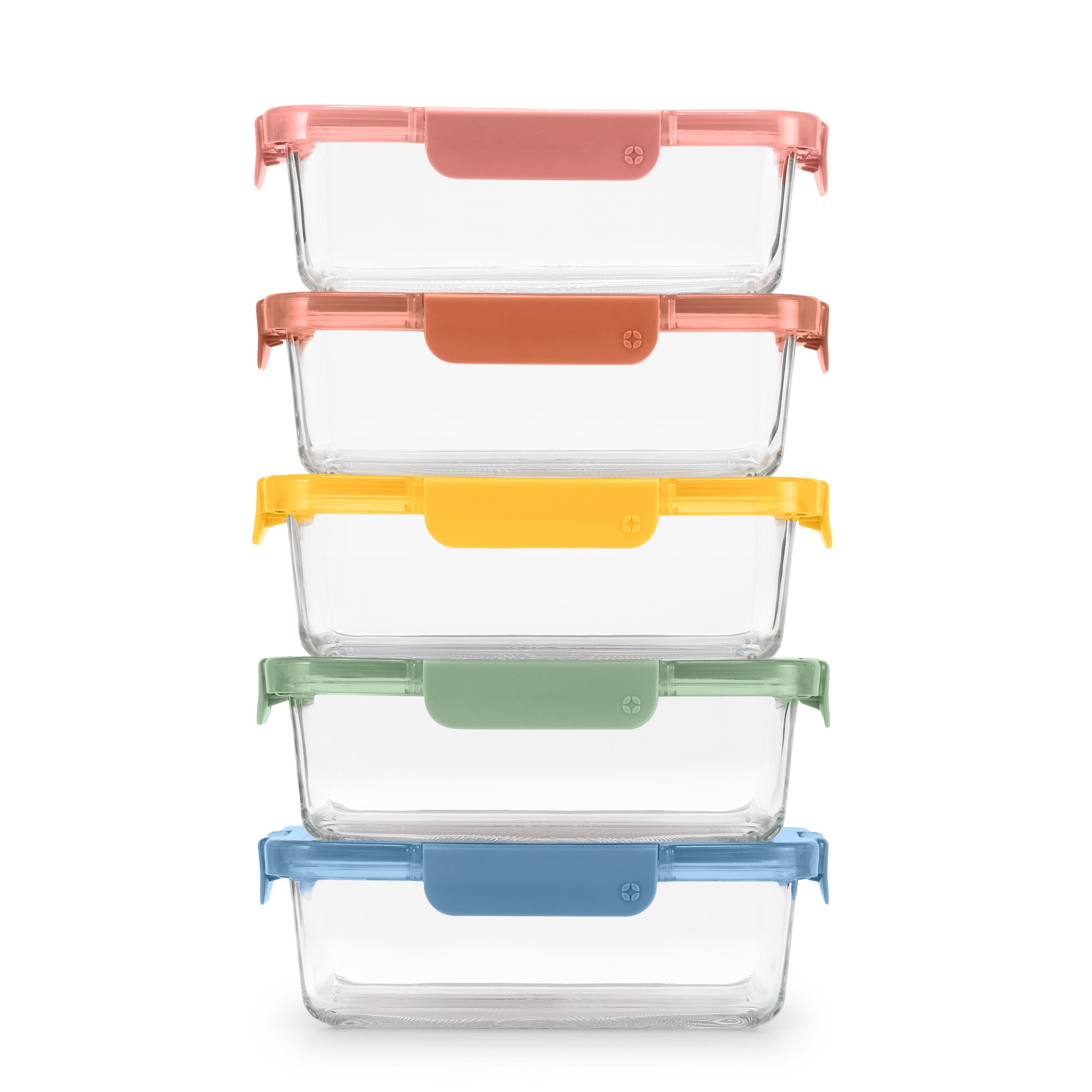 Color Lock® Glass Food Storage, 5 Cup Set of 5 - Image 6
