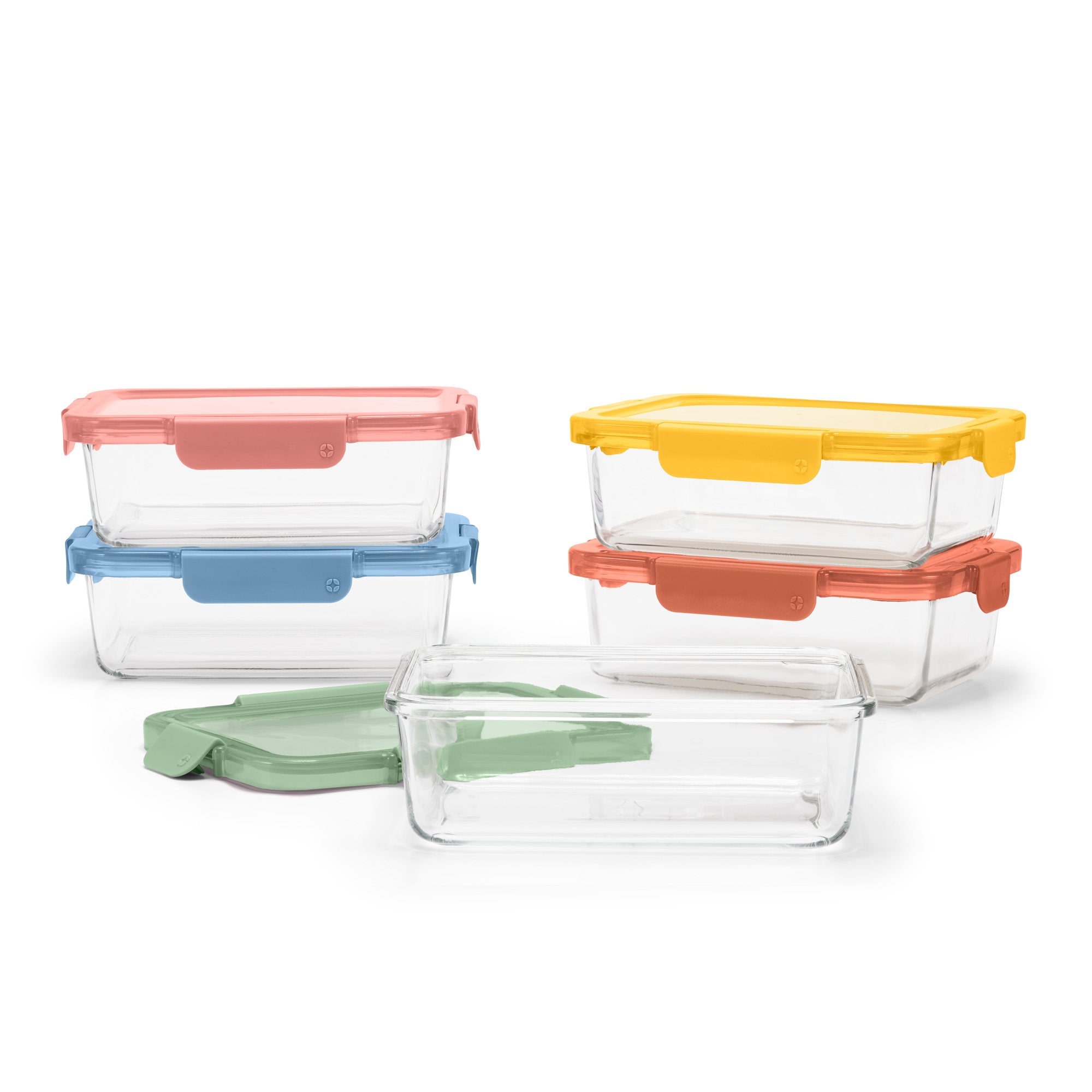 Color Lock® Glass Food Storage, 5 Cup Set of 5 - Image 8