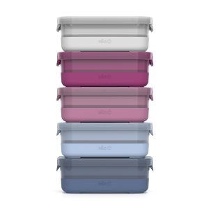 Plastic Food Storage 3.7c Containers with Soft Base, Set of 5