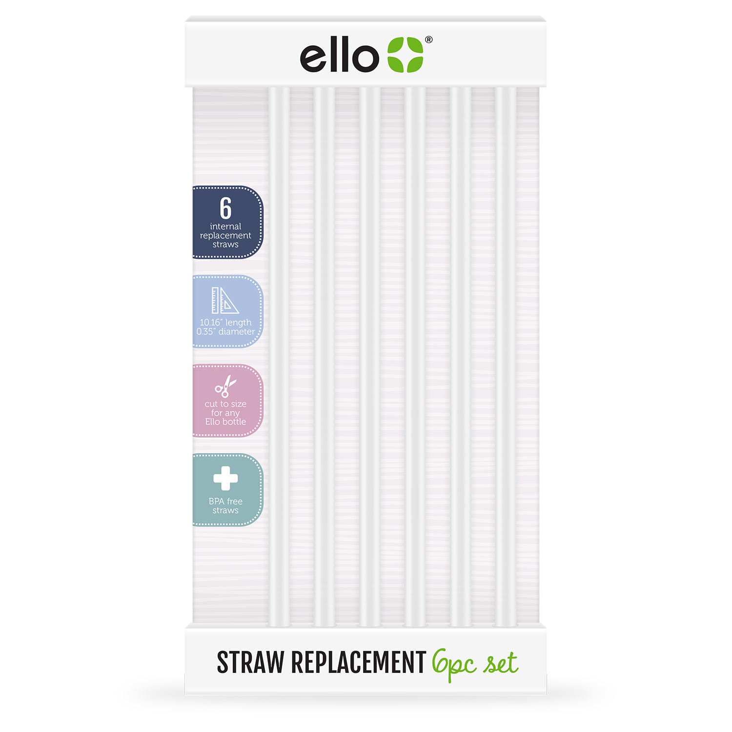 Water Bottle Replacement Straws - Set of 6 - Image 2
