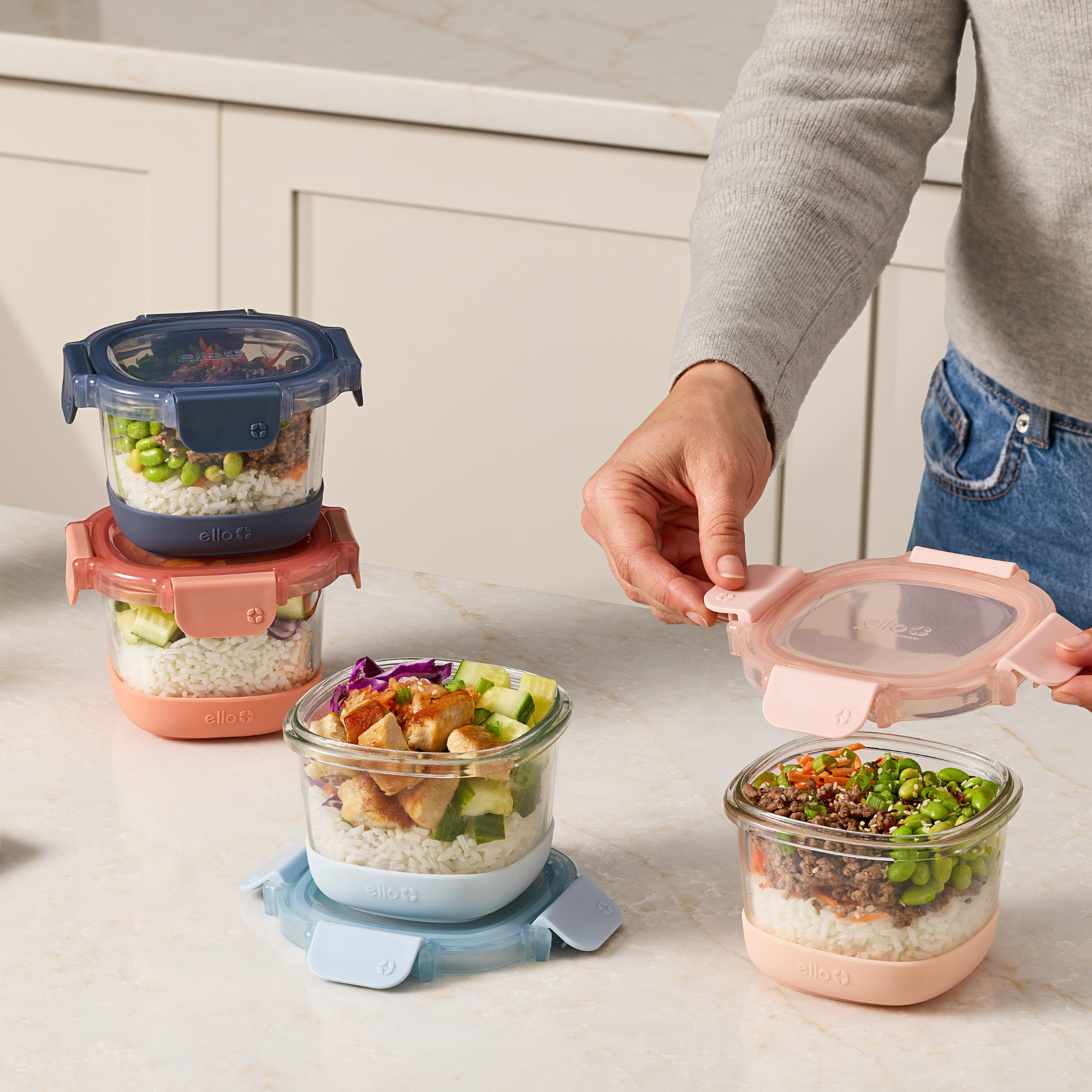 Duraglass™ 2 Cup Glass Meal Prep Bowl - 4 Pack - Image 2