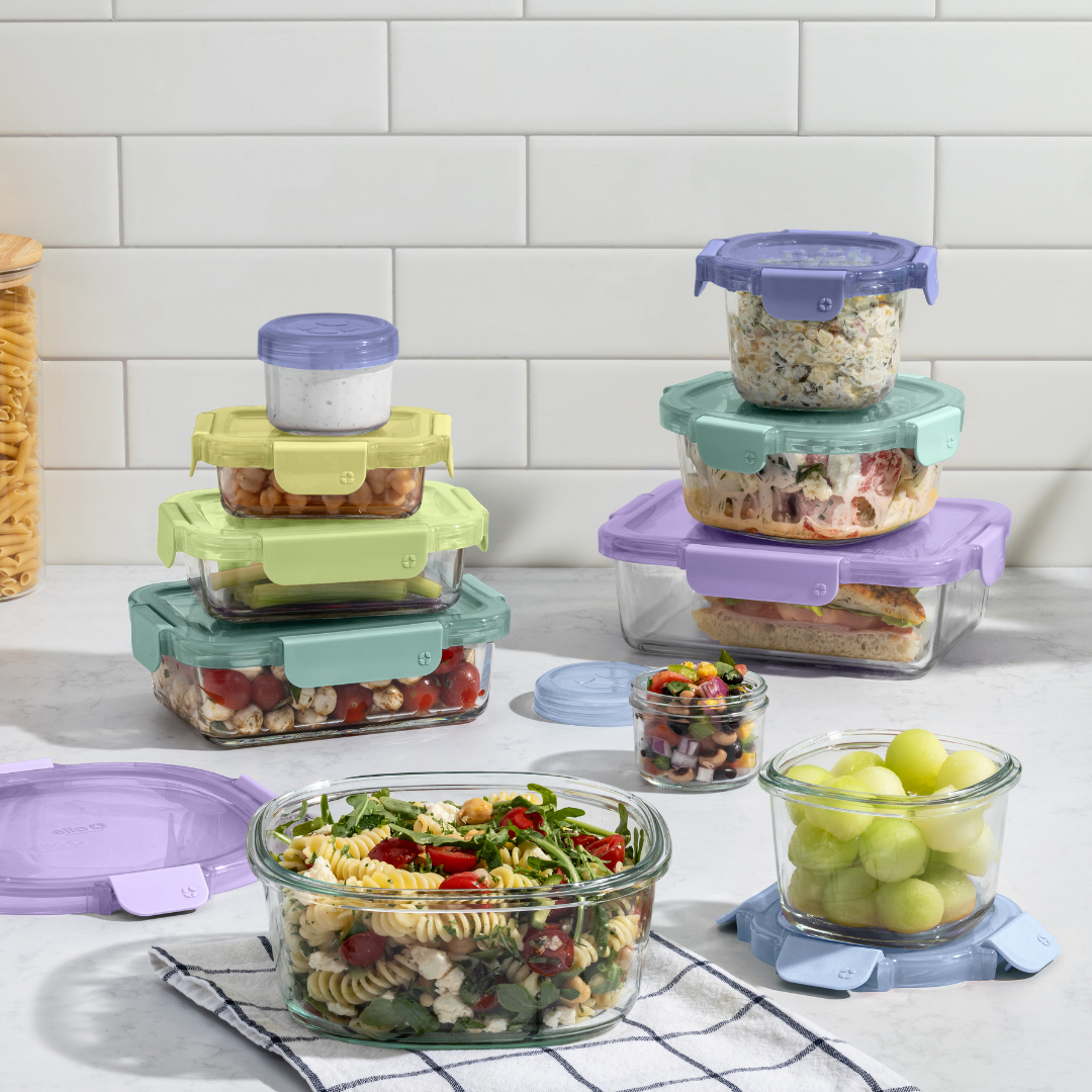 Color Lock® Glass 20pc Mixed Meal Prep Set - Image 7